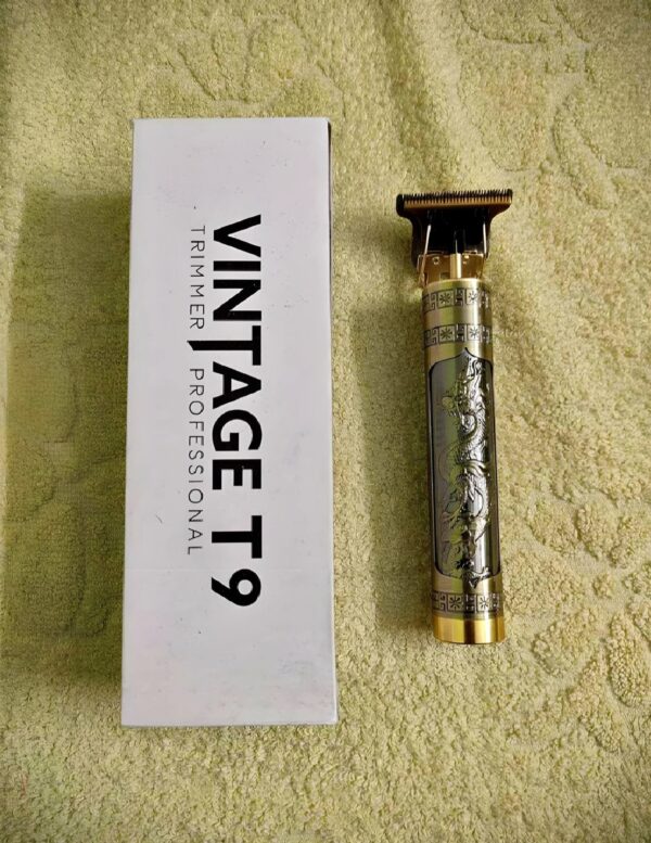 Vintage T9 Hair Trimmer – Professional Beard & Hair Cutting Machine, USB Rechargeable