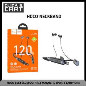 HOCO ES62 Bluetooth Neckband – Magnetic Earbuds, Long Battery