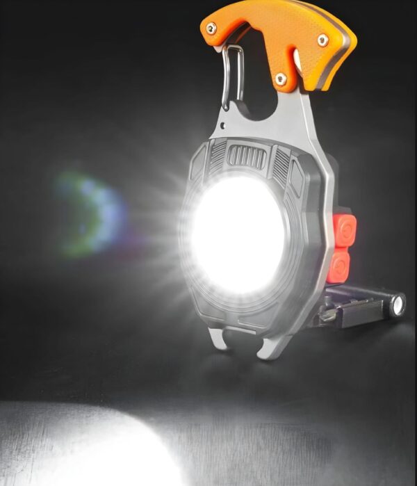W5147 LED Rechargeable Keychain Light with Electric Lighter - Image 3