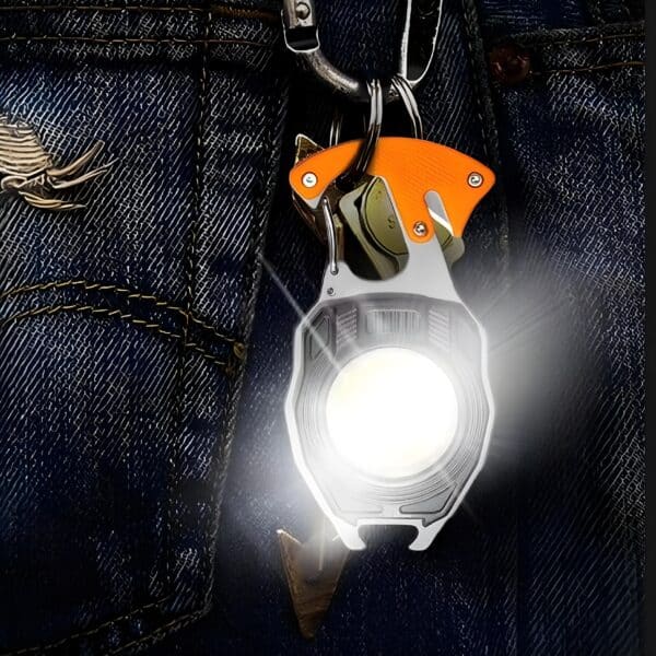 W5147 LED Rechargeable Keychain Light with Electric Lighter - Image 6