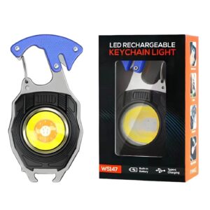 W5147 LED Rechargeable Keychain Light with Electric Lighter
