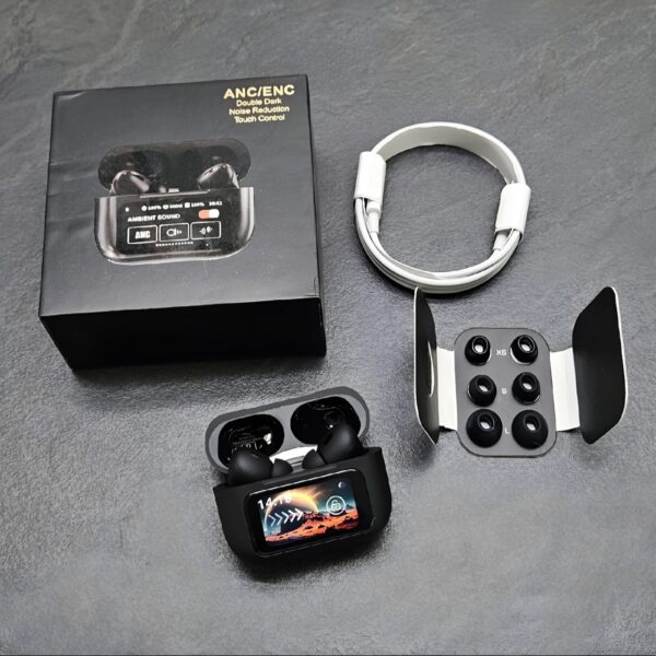 TWS ANC/ENC Wireless Earbuds - Black - Image 3