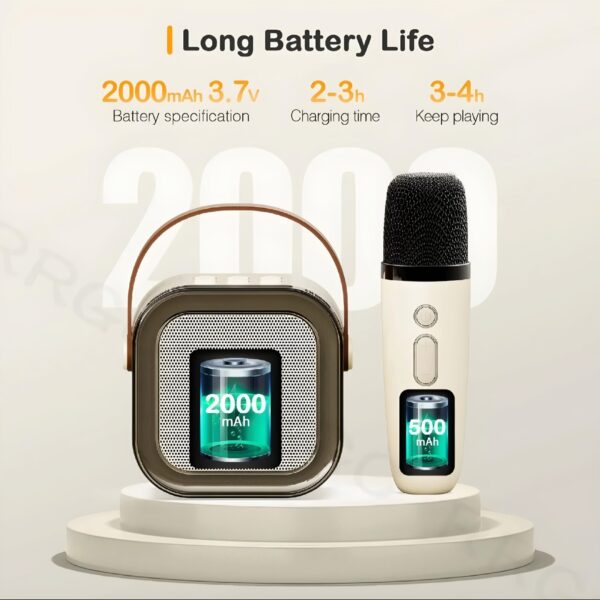 Wireless Bluetooth Karaoke Speaker with RGB Lights - Image 2